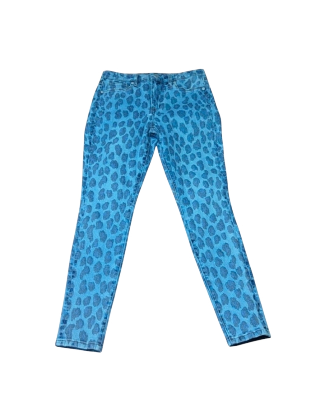 Blank NYC Blue Leopard Skinny Ankle Jeans Size 27